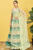 Festival Wear Multi-Color Floral Print Chinnon Lehenga 