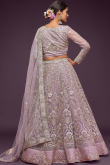 Festival Wear Net Light Purple Embroidered Lehenga 