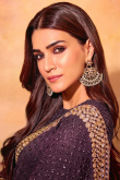 Georgette Dark Purple Sequins Embroidered Heavy Saree