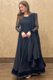 Georgette Dusty Black Anarkali Suit