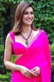 Georgette Fuchsia Pink Lace Embroidered Bollywood Saree