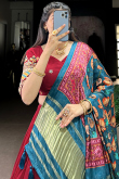 Georgette Light Maroon Lehenga with Zari Work for Diwali 