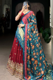 Georgette Light Maroon Lehenga with Zari Work for Diwali 