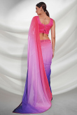 Elegant Georgette Light Weight Embroidered Multi Color Saree
