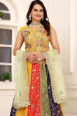 Georgette Multi Color Zari Embroidered Panelled Chaniya Choli