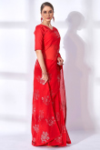 Georgette Red Sequins Embroidered Light Weight Saree