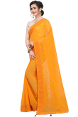 Georgette Saree In Light Orange Colour