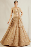 Net Gold Sequins Embroidered Lehenga for Party 