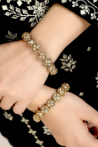 Gold Plated Alloy Stone Studded Kada