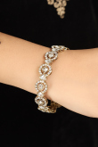 Gold-Pleated Stone-Studded Traditional Bangles