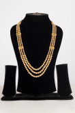 Gold Sherwani Mala Layered with Pearl and Stone