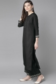 Black Plain Rayon Kurti for Casual Wear