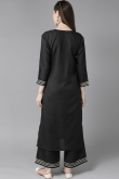 Black Plain Rayon Kurti for Casual Wear