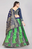 Green Silk Floor Length Lehenga