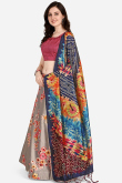 Grey Beige Silk Digital print A-Line Style Lehenga