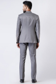 Grey Plain Polyester Jodhpuri Style Men's Coat Pant