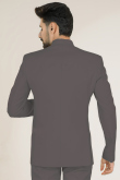 Grey Silk Plain Jodhpuri Style Men's Coat Pant