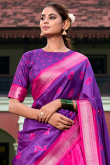 Hot Pink Silk Blend Lehenga With Printed Work For Diwali