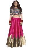 Pink Georgette Lehenga with Joya Silk Choli (Can be made in different Colors also)