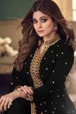 Anarkali Suit in Georgette Black with Sequins Work for Wedding & Party