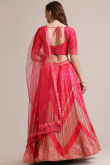 Jacquard Ruby Red Lehenga