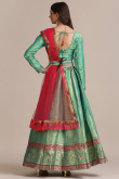 Jacquard Silk Seafoam Green Lehenga with Dupatta
