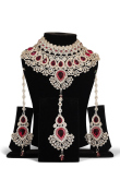 Rani Pink Necklace And Earing Jewellery Set
