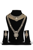 Gold Plated Stone Necklace And Earing Bridal Set