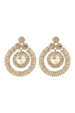 Gold Stone And Gold Plated Earrings