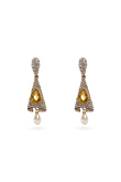 Pearl Work Gold Plated Earrings for Festival 