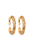  Gold Plated with Cubic Zirchonia Hoop Earrings