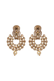 Gold Plated Stone Studded Chandbali Earrings