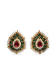 Stone Studded Metal Earring