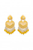  Chandbali Meenakari Kundan Earrings with Pearls and Beads