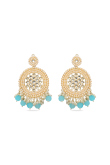 Kundan Pearl Chandbalis in Traditional Style