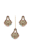  Chandbali Earrings with Maangtika