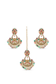 Festive Multicolor Chandbali Tikka & Earrings