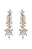 Silver Stone Embellished Copper Drop Earrings