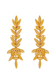Yellow Stone Embellished Copper Drop Earrings