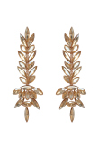  Copper Drop Earrings with Golden Stone