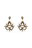 Lightweight Drop Earrings with Carved Detailing