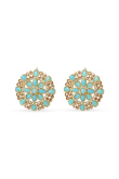Turquoise Blue Stone Studded Stud Earrings