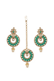  Gold Plated Earrings with Maangtika