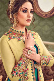 Silk Paradiso with Yellow Color Anarkali Gown
