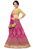 Lace Embroidered Net Magenta Pink Lehenga