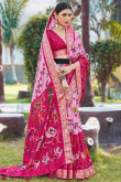 Lavender Pink Viscose Printed Casual Wear Saree