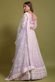 Lavender Purple Fancy Net Lehenga for Party 