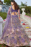 Lavender Purple Lehenga with Dori & Zari Embroidered Work