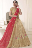 Beige Art silk Lehenga with Art silk Choli