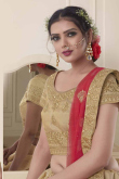 Beige Art silk Lehenga with Art silk Choli